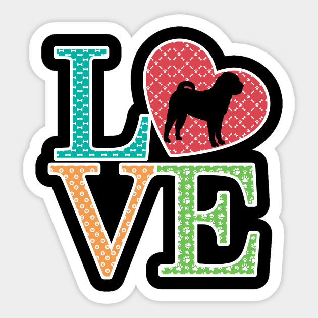 Love shar pei best shar pei Sticker by williamarmin